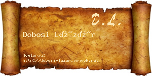 Dobosi Lázár névjegykártya
